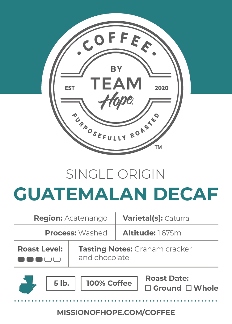 5lb Decaf Guatemalan Church Coffee